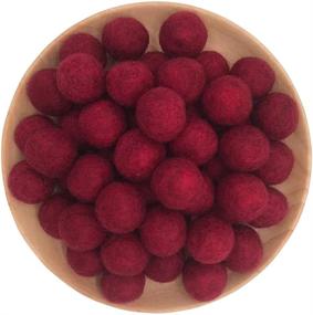 img 4 attached to Felt Wool Balls Beads Pom Pom: Handmade for Craft Dream Catcher Baby Mobile Pompom - Home Decor, Nursery & Party Props (15mm Wine Red, 100pcs)