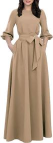 img 4 attached to Elegant Hepburn Dresses with Pockets for Women - AOOKSMERY Clothing and Dresses