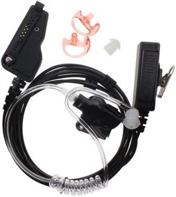 img 4 attached to KENMAX 3' 2-Wire Coil Audio Tube Earpiece with PTT Mic + Silicone Earbuds for Kenwood TK-3140 TK-3148 Nexedge NX200 NX300 Radios