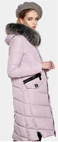 img 2 attached to Fashciaga Women's Hooded Lightweight Parka Down Jacket Coat with Faux Fur Trim for Winter