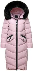 img 4 attached to Fashciaga Women's Hooded Lightweight Parka Down Jacket Coat with Faux Fur Trim for Winter