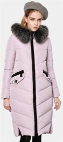 img 3 attached to Fashciaga Women's Hooded Lightweight Parka Down Jacket Coat with Faux Fur Trim for Winter