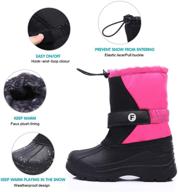premium snow boots for toddlers: waterproof winter shoes with faux fur lining & outdoor durability in vibrant pink (size 10) logo