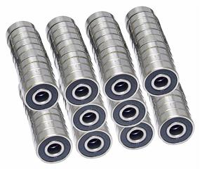 img 3 attached to VXB Brand Pack of 100 608-2RS Skateboard/Inline Skate/Rollerblade/Hockey Ball Bearings - High-Quality 8mm x 22mm x 7mm