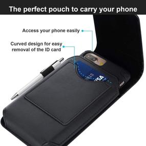 img 1 attached to 📱 BECPLT Phone Holster for Galaxy S21 5G S20 5G S10 S9 S8 S7 Edge Leather Belt Case, 360 Rotating Pouch Case with Belt Clip for Samsung Galaxy S20 S10e Galaxy A10e A20e A40 M01 Note 10 5G (Black)