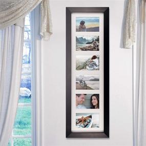 img 2 attached to 🖼️ Malden 4x6 6-Opening Collage Mat Picture Frame, Showcasing Six Photos, Black