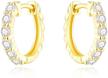 huggie earrings cubic zirconia women logo