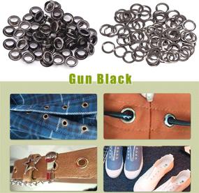 img 2 attached to 🛠️ Keadic 200-Piece Gun Black Grommets Eyelets Set for Fabric, Canvas, Curtains, Clothing, Leather - Complete with Installation Tools: Perfect for DIY Projects!