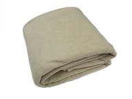 hotel basics x52003: premium beige king size fleece blanket with anti-pill feature logo