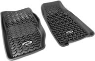 rugged ridge dmc-12920.25 floor liner for 1984-2001 jeep cherokee xj with black front; featuring jeep logo logo