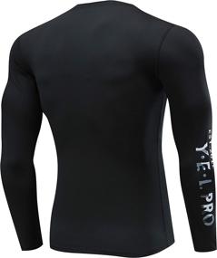 img 2 attached to PEPEPEACOCK Compression Sleeve Shirts Pocket Sports & Fitness and Other Sports