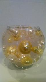 img 2 attached to 🌼 Easy Elegance Yellow and White Pearl Beads with Clear JellyBeadZ: Ideal for Wedding Centerpieces and Decorations by JellyBeadZ Brand