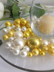img 4 attached to 🌼 Easy Elegance Yellow and White Pearl Beads with Clear JellyBeadZ: Ideal for Wedding Centerpieces and Decorations by JellyBeadZ Brand