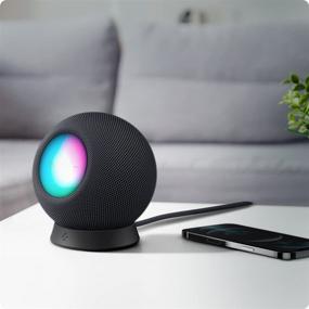 img 3 attached to 🔈 Spigen Silicone Fit: Черный стенд и держатель для динамика HomePod Mini