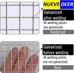 img 2 attached to 🐔 Nueve Deer 1/2 Inch 19 Gauge Hardware Cloth 36''x100', Galvanized Wire Mesh Roll for Chicken Wire Fencing, Garden Plant Supports, Tree Guards, Soil Sifter