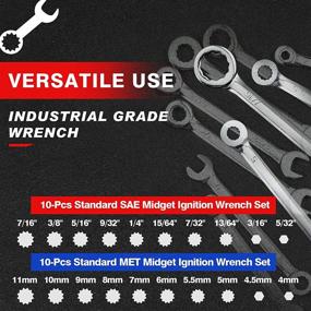 img 3 attached to 🔧 Набор мини-гаечных ключей SPEEDWOX - метрические SAE зажигания и мебельный инструмент с открытым и боксовым концом, стандартные комбинированные гаечные ключи для малой техники и использования в автомобиле.