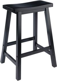 img 4 attached to 🪑 Black Winsome 20084 Satori Stool - 24 Inch