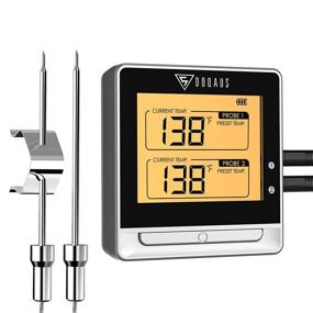 img 4 attached to 🔥 DOQAUS Bluetooth Wireless Grill Thermometer - BBQ Thermometer with 2 Probes, 197ft Remote Smoker Thermometer with Timer, Backlight - Ideal for Food, Meat, Oven, Grill, BBQ