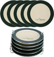 🔥 premium 8" circle dehydrating sheets for ninja foodi dehydrator - non-stick mats for drying herbs, fruit leather, jerky & more - compatible with pressure cooker логотип