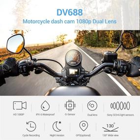 img 3 attached to 🏍️ Blueskysea DV688 Sportbike Dashcam: Waterproof Motorcycle Dash Camera with Dual Lens and Night Vision, 1080p Front Rear Recording, 130° Angle, and 2.35" LCD Screen