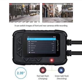 img 2 attached to 🏍️ Blueskysea DV688 Sportbike Dashcam: Waterproof Motorcycle Dash Camera with Dual Lens and Night Vision, 1080p Front Rear Recording, 130° Angle, and 2.35" LCD Screen