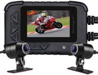 🏍️ blueskysea dv688 sportbike dashcam: waterproof motorcycle dash camera with dual lens and night vision, 1080p front rear recording, 130° angle, and 2.35" lcd screen logo