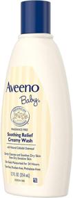 img 1 attached to 🧴 Aveeno Baby Soothing Hydration Creamy Body Wash with Natural Oatmeal, Baby Bath Wash for Dry &amp; Sensitive Skin, Hypoallergenic, Fragrance-Free, Paraben-Free Formula, Tear-Free, 12 fl. oz (Pack of 2)