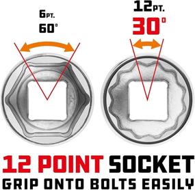 img 1 attached to 🔧 Powerbuilt 643216 Головка с шестигранником 12 точек на 3/4 дюйма, 1-7/8 дюймов: высокая производительность и универсальность для тяжелых проектов