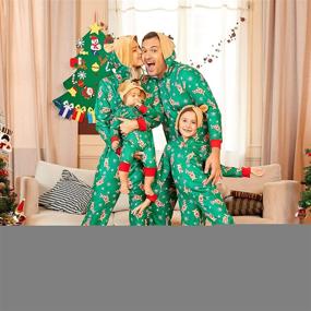 img 3 attached to PopReal Jumpsuit Christmas One Piece Sleepwear Men's Clothing