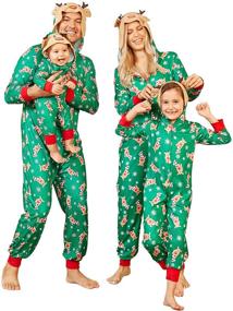 img 4 attached to PopReal Jumpsuit Christmas One Piece Sleepwear Men's Clothing