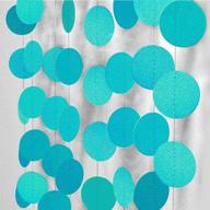 🔵 ocean blue circle dots party garland kit by cheerland - under the sea decor, streamer banner backdrop for birthday, wedding, baby shower, graduation, and home decoration logo