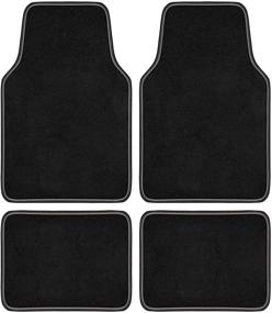 img 3 attached to Bright Mats Colorful Outline Design Auto Carpet Floor Mats for Car Truck Van SUV - Front & Rear Combo Set of 4 Pieces