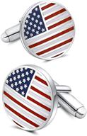 patriotic platinum accessories: american-themed cufflinks logo