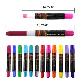 img 2 attached to 🎨 Adofect Hair Chalk Set For Girls: 12 Color Temporary Hair Chalks Dye Pens - Non-Toxic, Washable - Perfect for Parties, Cosplay, Halloween, and Festivals!