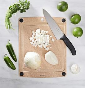 img 1 attached to Epicurean All-In-One Cutting Board: Non-Slip Feet, Juice Groove, 14.5×11.25, Natural/Black - High-Quality Cooking Essential!