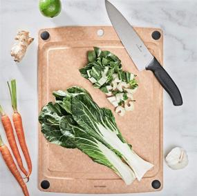 img 3 attached to Epicurean All-In-One Cutting Board: Non-Slip Feet, Juice Groove, 14.5×11.25, Natural/Black - High-Quality Cooking Essential!