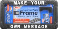 bell automotive personalized license plate frame - customize your message, universal fit, in black logo