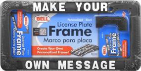 img 2 attached to Bell Automotive Personalized License Plate Frame - Customize Your Message, Universal Fit, in Black