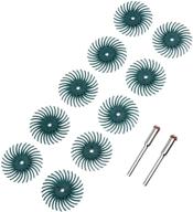 🧹 10pcs bristle disc kit: rotary tools cleaning & polishing with mandrels, ect-8 grit logo