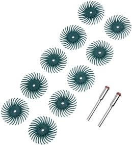 img 4 attached to 🧹 10PCS Bristle Disc Kit: Rotary Tools Cleaning & Polishing with Mandrels, Ect-8 Grit