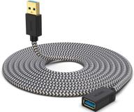 🔌 20ft usb 3.0 extension cable by vczhs - a-male to a-female, braided, durable - ideal for usb flash drive, card reader, hard drive, keyboard, mouse, playstation, xbox, printer, camera logo