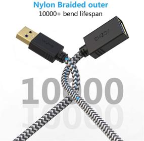 img 3 attached to 🔌 20ft USB 3.0 Extension Cable by VCZHS - A-Male to A-Female, Braided, Durable - Ideal for USB Flash Drive, Card Reader, Hard Drive, Keyboard, Mouse, Playstation, Xbox, Printer, Camera