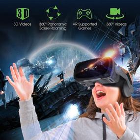 img 3 attached to Togetop VR Headset - Immersive 3D Virtual Reality Glasses for iPhone & Android, Movies & Games, Adjustable Pupil & Object Distance, Compatible with 4.0-6.0 inch Phones