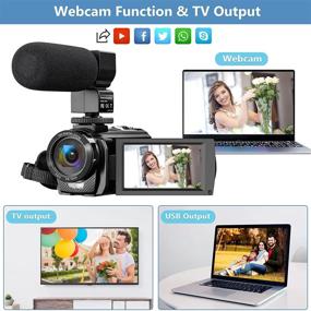 img 1 attached to 📸 Full HD 1080P Vlogging Camera for YouTube | 30FPS 24MP Video Camera Camcorder | 3.0 Inch IPS Screen | 16X Digital Zoom | Remote Control | Digital Camera Recorder with Microphone, Lens Hood, Two Batteries