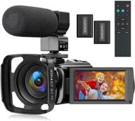 📸 full hd 1080p vlogging camera for youtube | 30fps 24mp video camera camcorder | 3.0 inch ips screen | 16x digital zoom | remote control | digital camera recorder with microphone, lens hood, two batteries logo