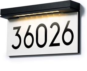img 4 attached to Solar Powered House Address Plaques, LED Illuminated Waterproof Outside Address Sign - Warm White LED, 3000K