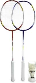 img 3 attached to 🏸 Pro Impact Badminton Set: Aluminum Head with Steel Shaft, Complete Kit with Rackets, Feather Shuttlecocks & Carry Case - Perfect Outdoor Game for Kids, Adults & Family Fun