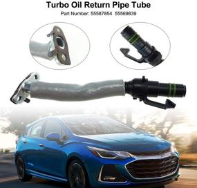 img 2 attached to Turbo Oil Return Pipe 55587854 for Chevy Cruze Sonic Trax Buick Encore 1.4L - Engine Turbocharger Hose Line 55569839