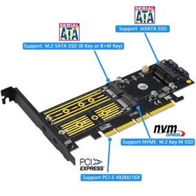 img 3 attached to 💡 Pci-e NVME Adapter: Versatile 3-in-1 M.2 and mSATA SSD Adapter Card