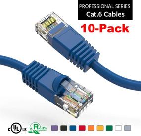 img 3 attached to 🔌 10 Упаковка кабелей Cat6 Ethernet Network Patch длиной 0,5 футов (6 дюймов) RJ45 голубого цвета - iMBAPrice